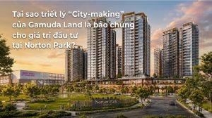 Phối cảnh tổng thể dự án căn hộ Norton Park với 6 tòa tháp cao 19 tầng gần AEON Mall