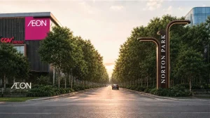 Tuyến đường nội khu dẫn vào Norton Park, kết nối AEON Mall và rạp CGV Cinemas